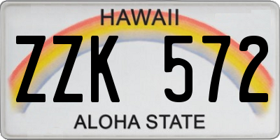 HI license plate ZZK572