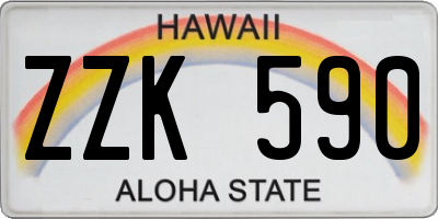 HI license plate ZZK590