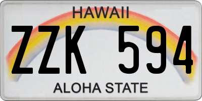 HI license plate ZZK594