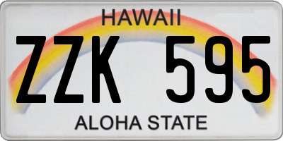 HI license plate ZZK595