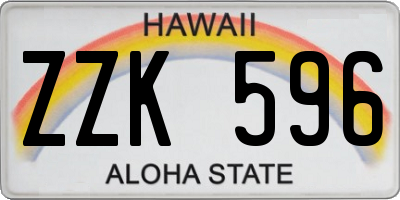 HI license plate ZZK596