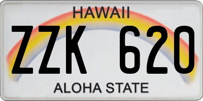 HI license plate ZZK620