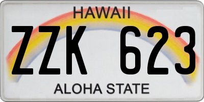 HI license plate ZZK623