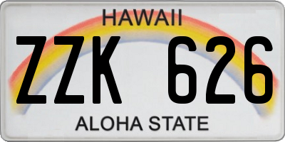 HI license plate ZZK626