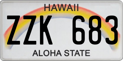 HI license plate ZZK683