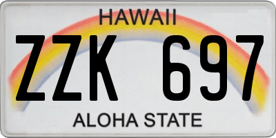 HI license plate ZZK697