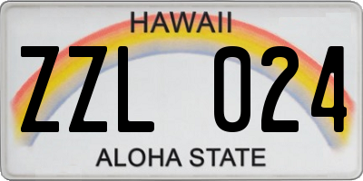 HI license plate ZZL024
