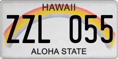HI license plate ZZL055
