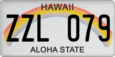 HI license plate ZZL079