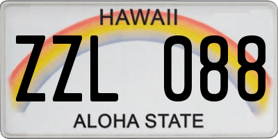 HI license plate ZZL088