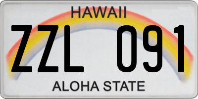 HI license plate ZZL091