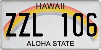 HI license plate ZZL106