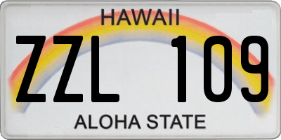 HI license plate ZZL109
