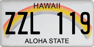 HI license plate ZZL119