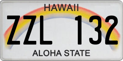 HI license plate ZZL132
