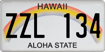 HI license plate ZZL134