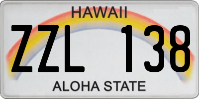 HI license plate ZZL138