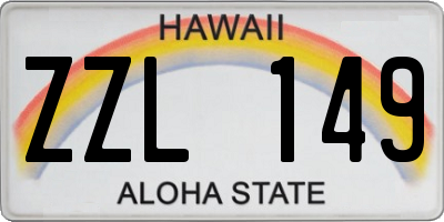 HI license plate ZZL149