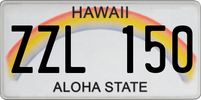 HI license plate ZZL150