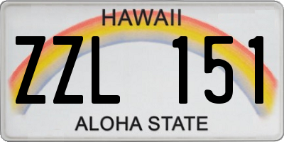 HI license plate ZZL151