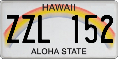 HI license plate ZZL152