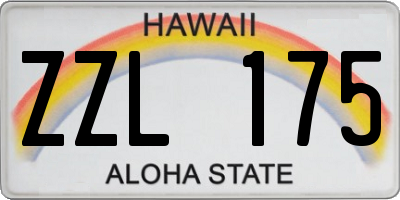 HI license plate ZZL175