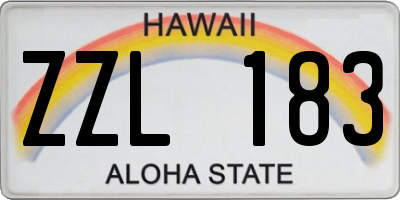 HI license plate ZZL183