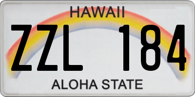 HI license plate ZZL184