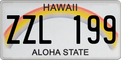 HI license plate ZZL199