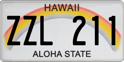 HI license plate ZZL211