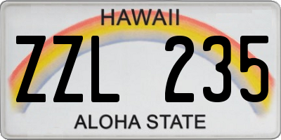 HI license plate ZZL235