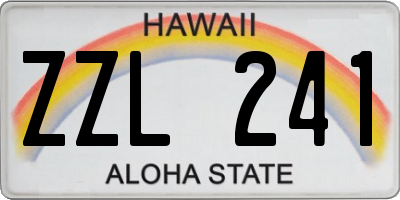 HI license plate ZZL241