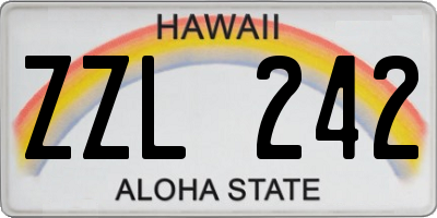 HI license plate ZZL242