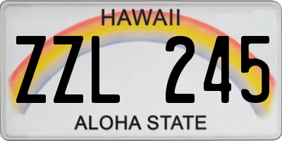 HI license plate ZZL245
