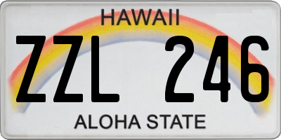 HI license plate ZZL246