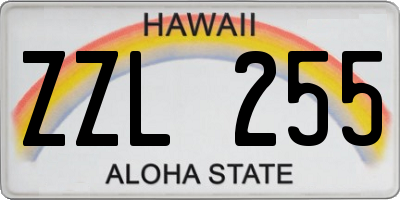 HI license plate ZZL255