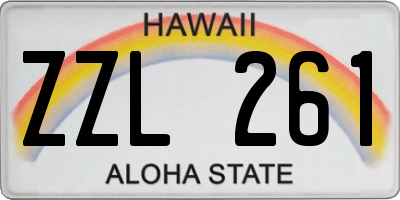 HI license plate ZZL261