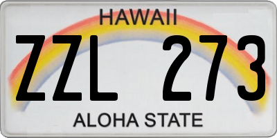 HI license plate ZZL273