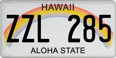 HI license plate ZZL285