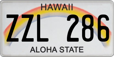 HI license plate ZZL286