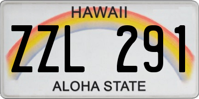 HI license plate ZZL291