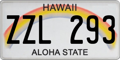 HI license plate ZZL293