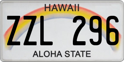 HI license plate ZZL296