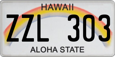 HI license plate ZZL303