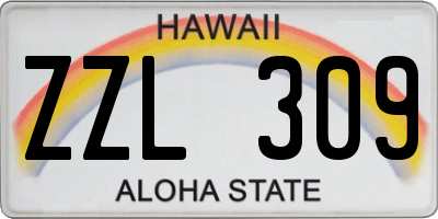 HI license plate ZZL309