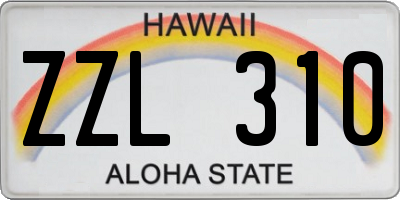 HI license plate ZZL310