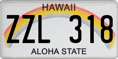 HI license plate ZZL318