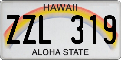 HI license plate ZZL319