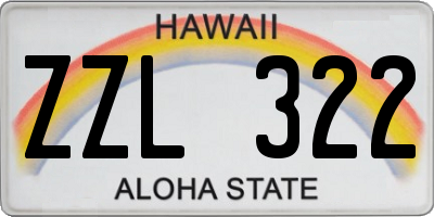 HI license plate ZZL322