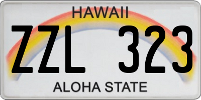 HI license plate ZZL323